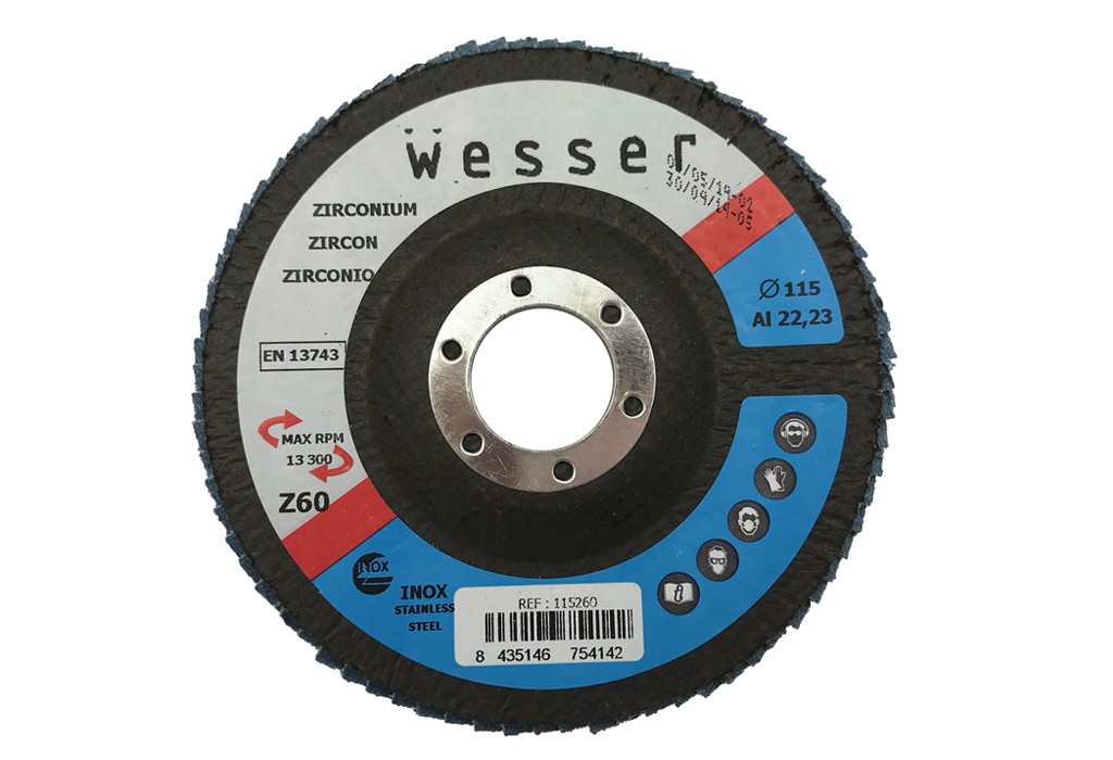 DISCOS LAMINA INOX (40) 115X22 CONIC