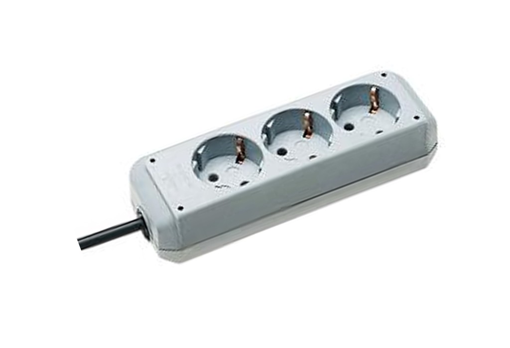 ENCHUFE ECO 3B+1,5M GRIS