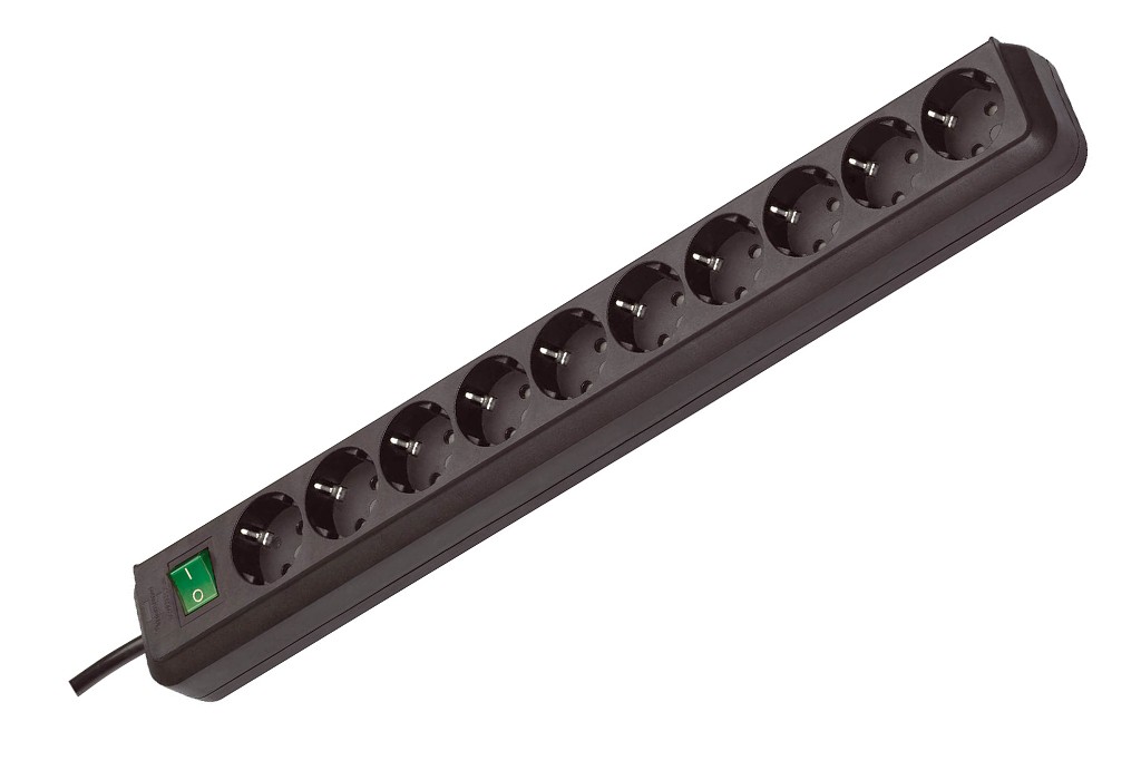 ENCHUFE ECO 10B+INT+3M NEGRO