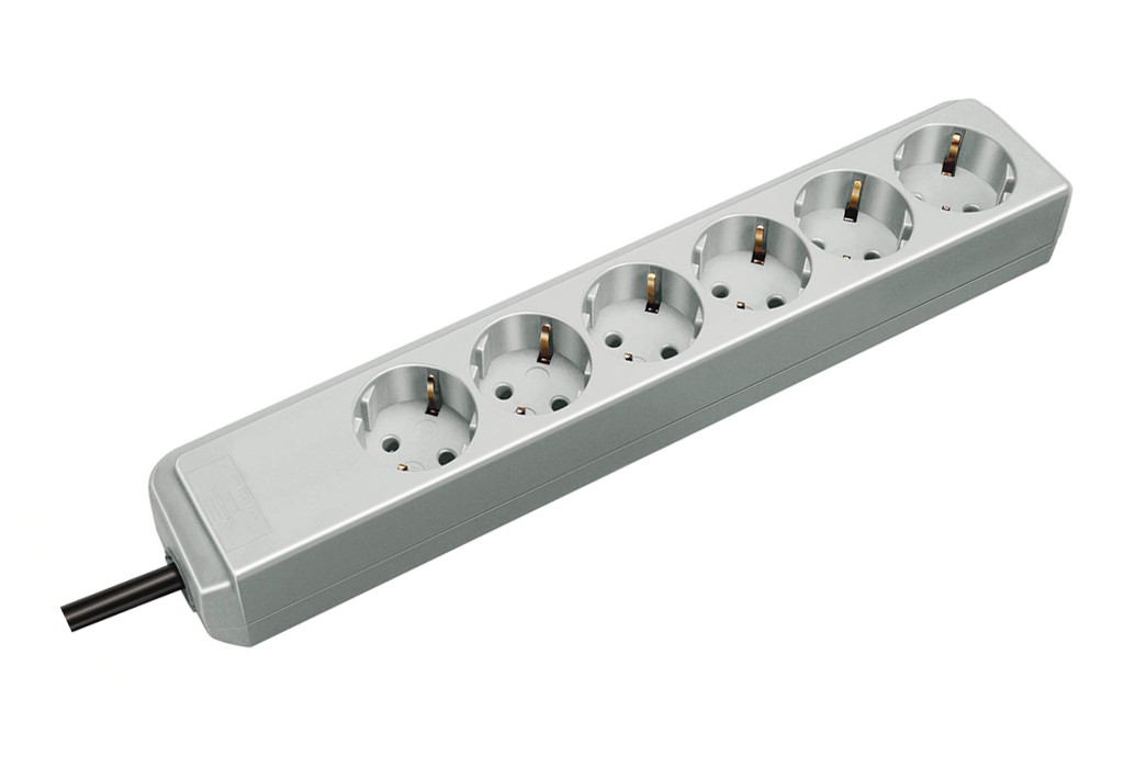 ENCHUFE ECO 6B+1,5M GRIS