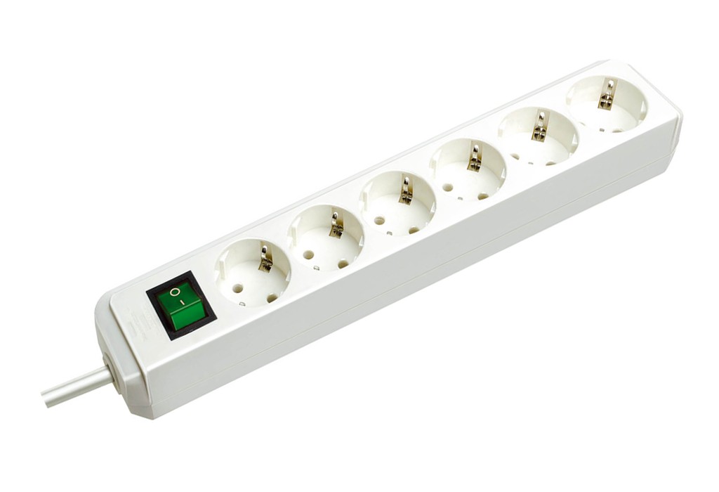 ENCHUFE ECO 6B+INT+1,5M BLANCO