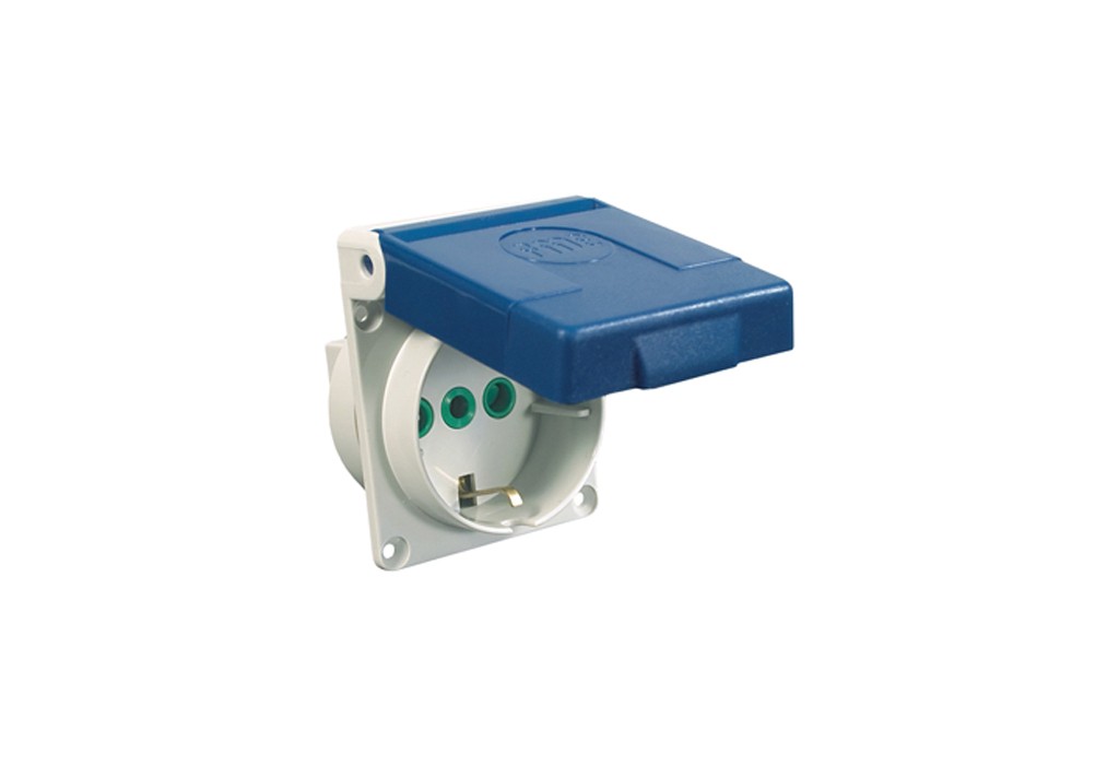 CEE BASE EMP.2P+T SCKO 220V 16A AZUL IP44