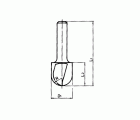 FRESA MADERA HSS ROMO 12.7MM.(FG)