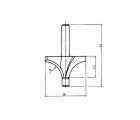 FRESA MADERA HSS PERFIL 23.8MM.(FG)