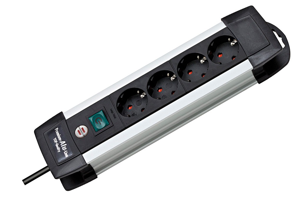 ENCHUFE ALULINE 4B+INT+1,8M