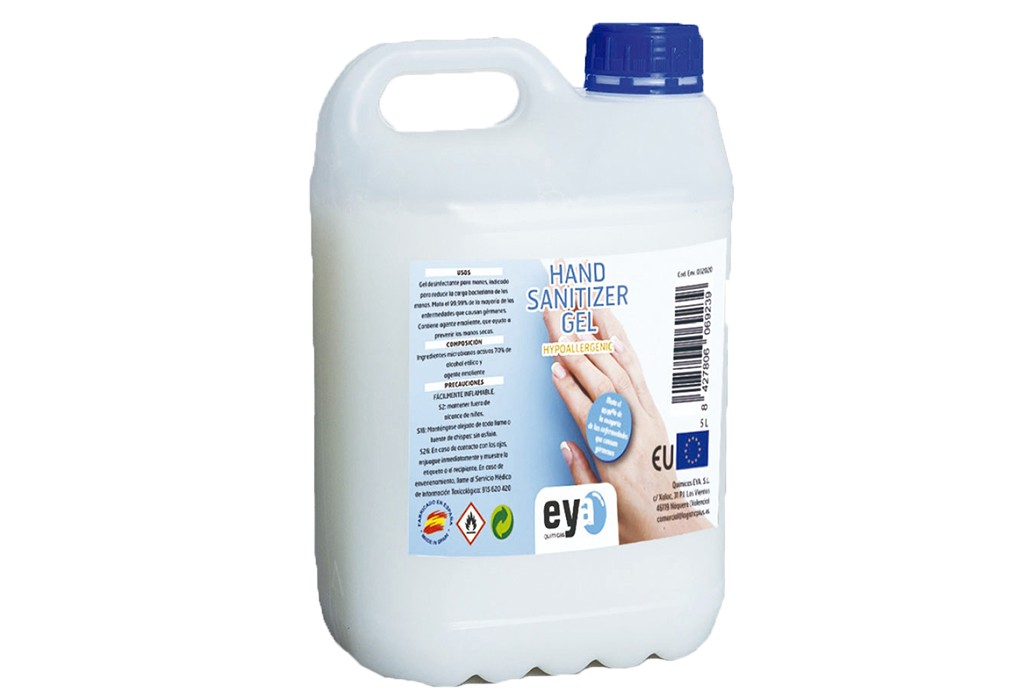 GEL HIDROALCOHOLICO 5 LITROS