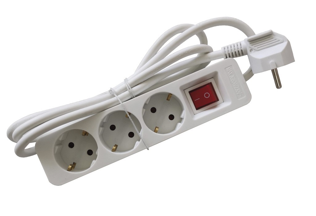 ENCHUFES ECO 3B+INT+1,5M BLANCO