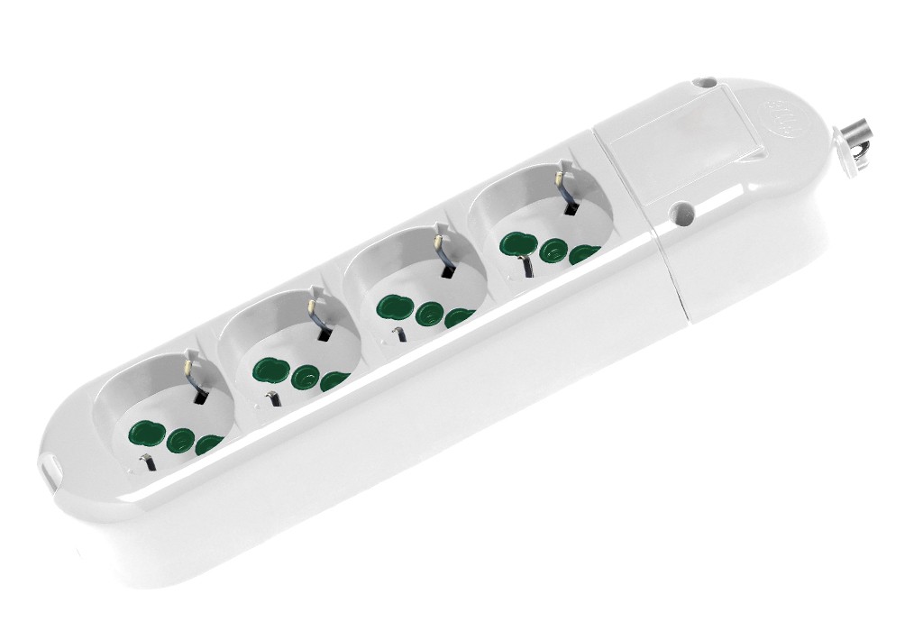 ENCHUFES 4 BASES BLANCO S/INT FG