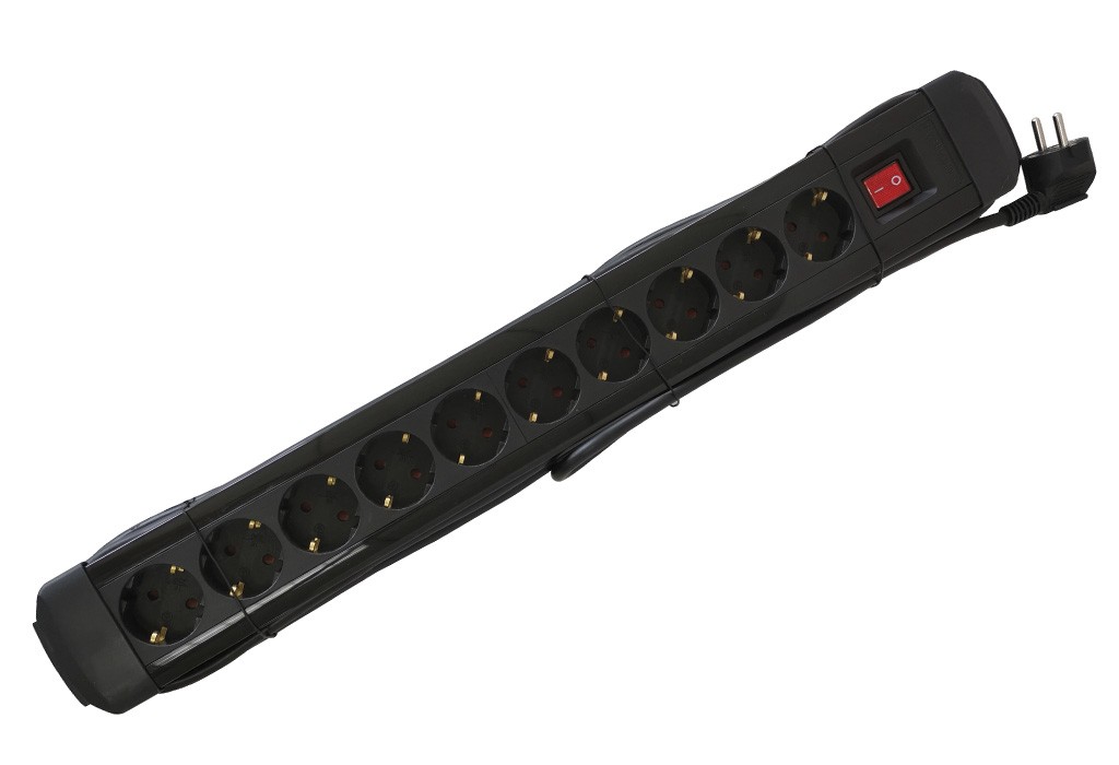 ENCHUFES ATTIC 10B+INT+3M NEGRO #