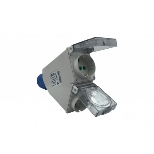 ENCHUFE CONV.2SCHUKO-CETAC 2P+T