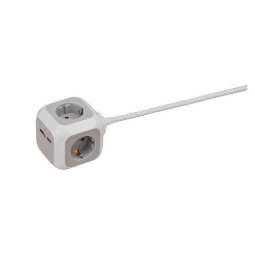 ENCHUFE CUBO 4B+1,4M+ 2 USB