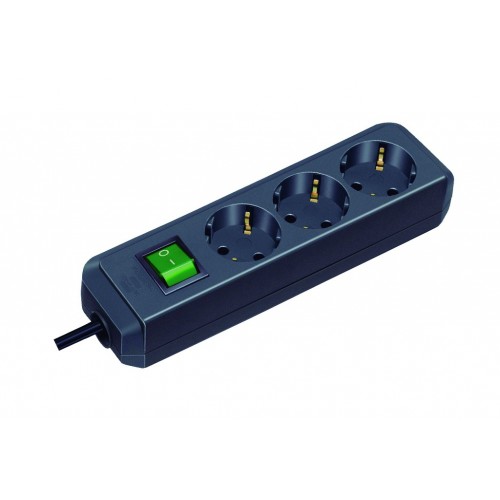 ENCHUFE ECO 3B+INT+5M NEGRO