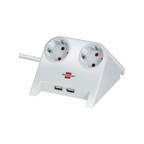 ENCHUFE USB 2B+1.8M 2USB BLANCO