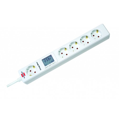 ENCHUFE ENERG 5B+1,5M BLANCO FG