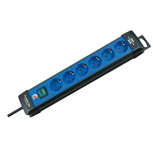 ENCHUFE PREMIUM 6B+INT+3M N/AZUL