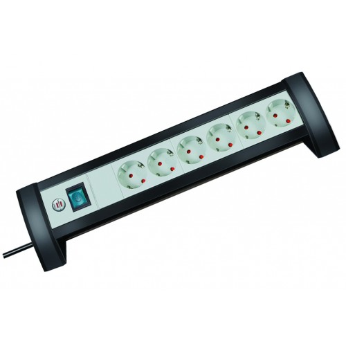 ENCHUFE OFICINA 6B+IN+3M GR/NEG