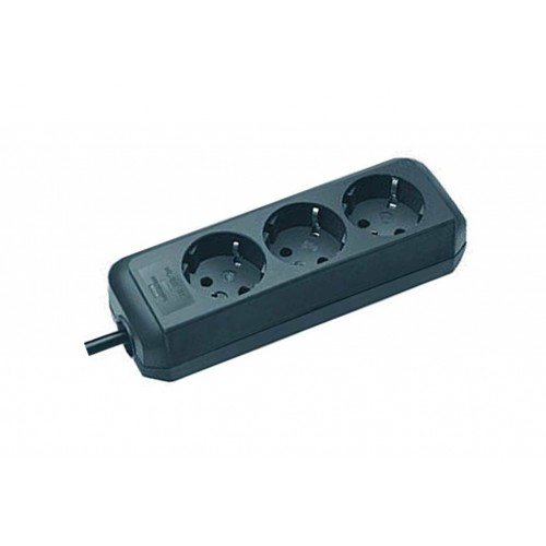 ENCHUFE ECO 3B+1,5M NEGRO