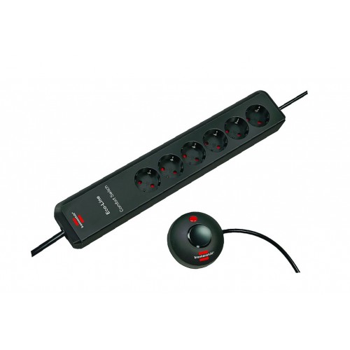ENCHUFE 6B+INT+2M ANTRACITA