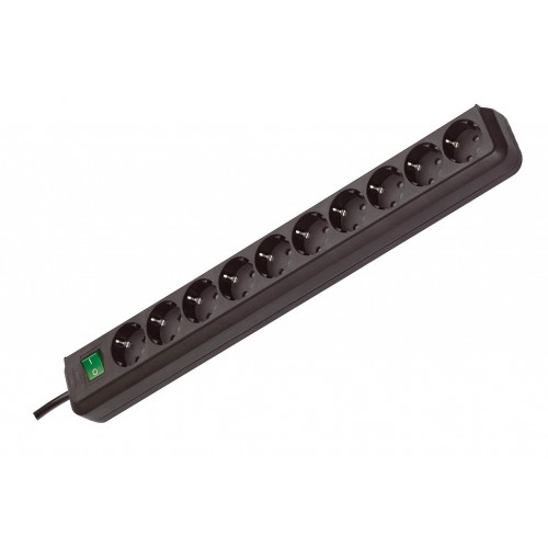 ENCHUFE ECO 10B+INT+3M NEGRO