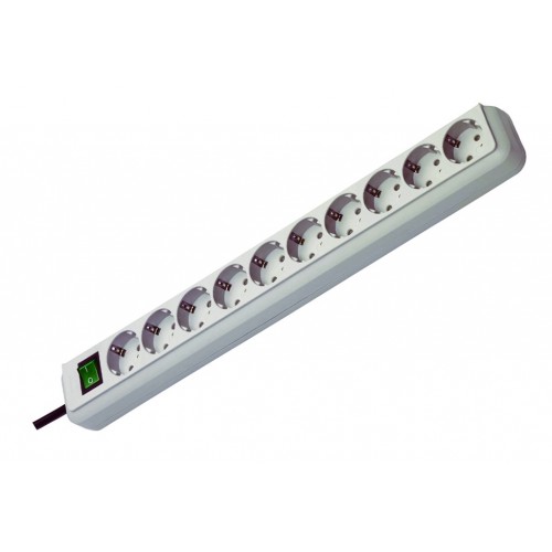 ENCHUFE ECO 10B+INT+3M GRIS