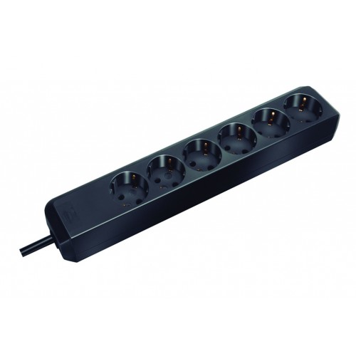 ENCHUFE ECO 6B+1,5M NEGRO