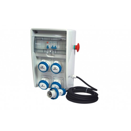 CUADRO 4x(2P+T)IP65+BOTON EME
