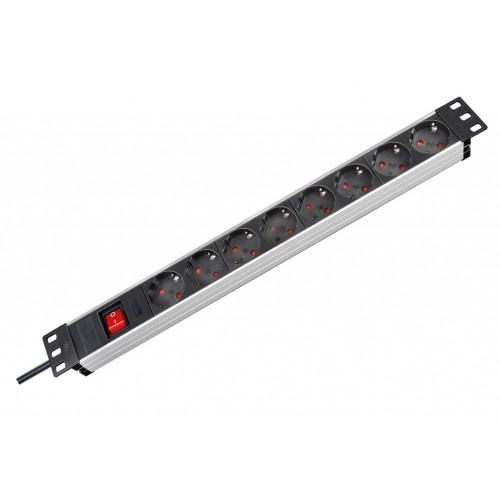 ENCHUFE ENERG 8B+INT+2M N/PLATA