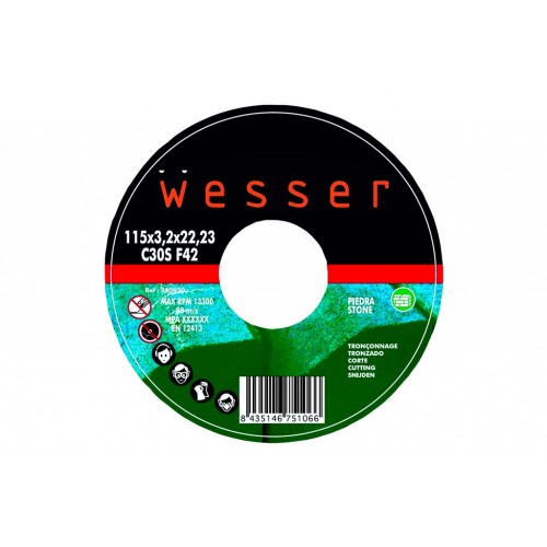 DISCOS ABRASIVOS CORTE PIEDRA230X3,2X22
