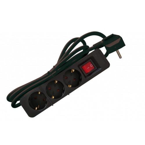 ENCHUFES ECO 3B+INT+1,5M NEGRO