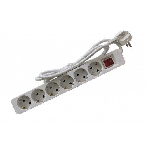 ENCHUFES ECO 6B+INT+1,5M BLANCO