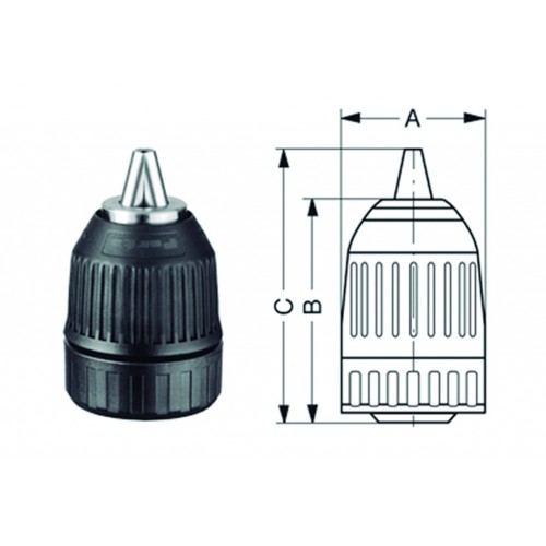 PORTABROCAS LD CAUCHO 1,5-10MM.1/2"H