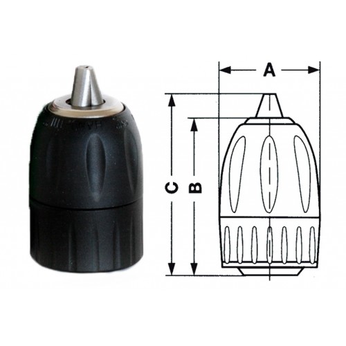 PORTABROCAS LD CAUCHO 13MM.1/2"H