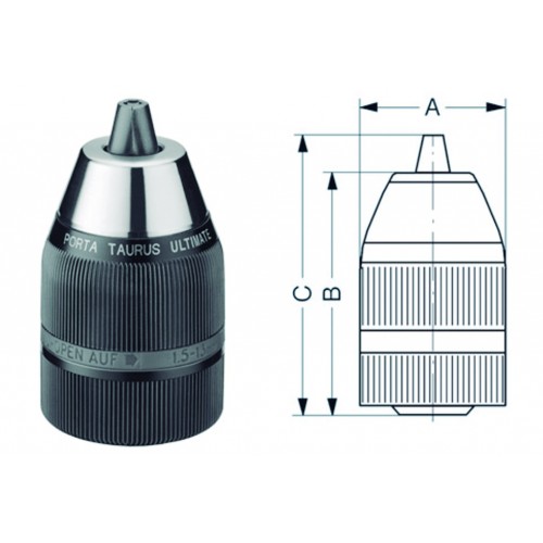 PORTABROCAS LD METAL 1.5-13MM.1/2"X20
