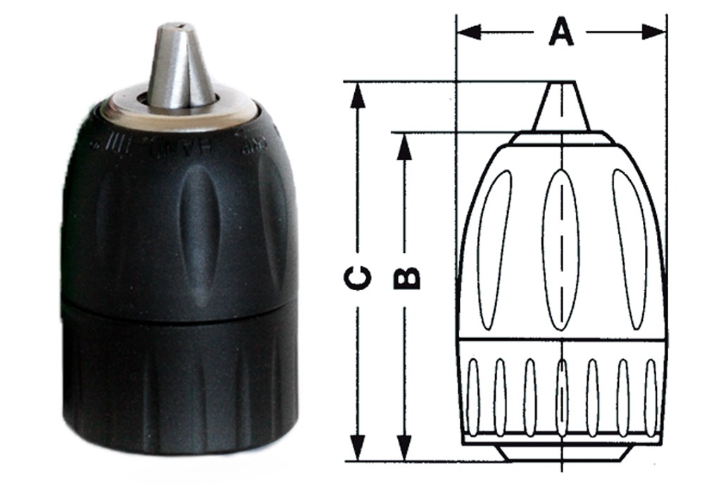 PORTABROCAS LD CAUCHO 13MM."LDP13M38B