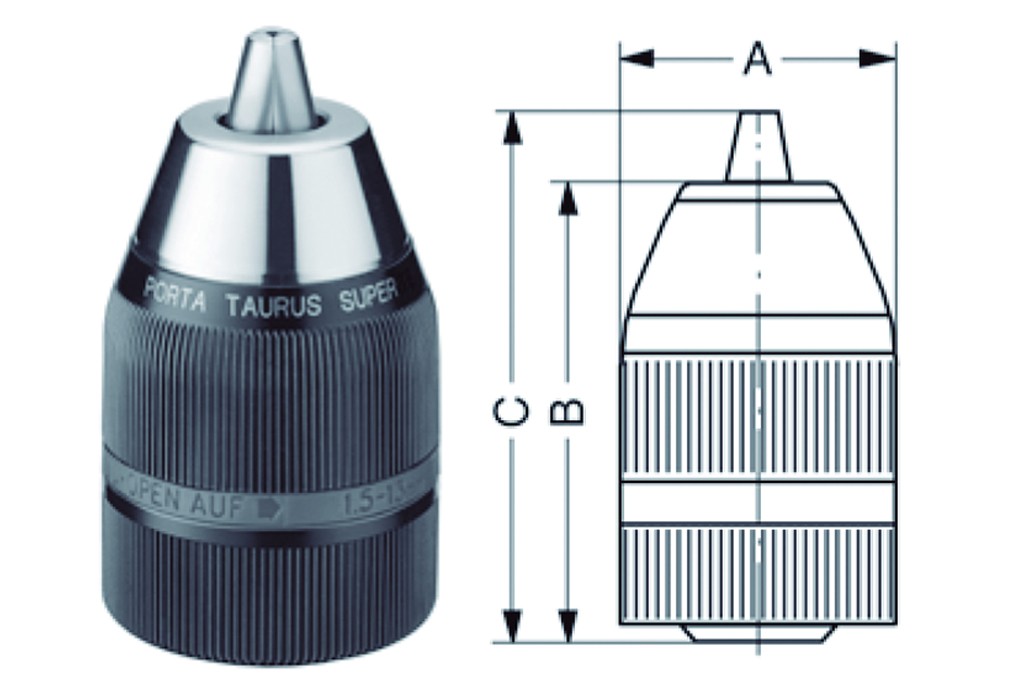 PORTABROCAS LD METAL 1,5-13MM.3/8"X24H