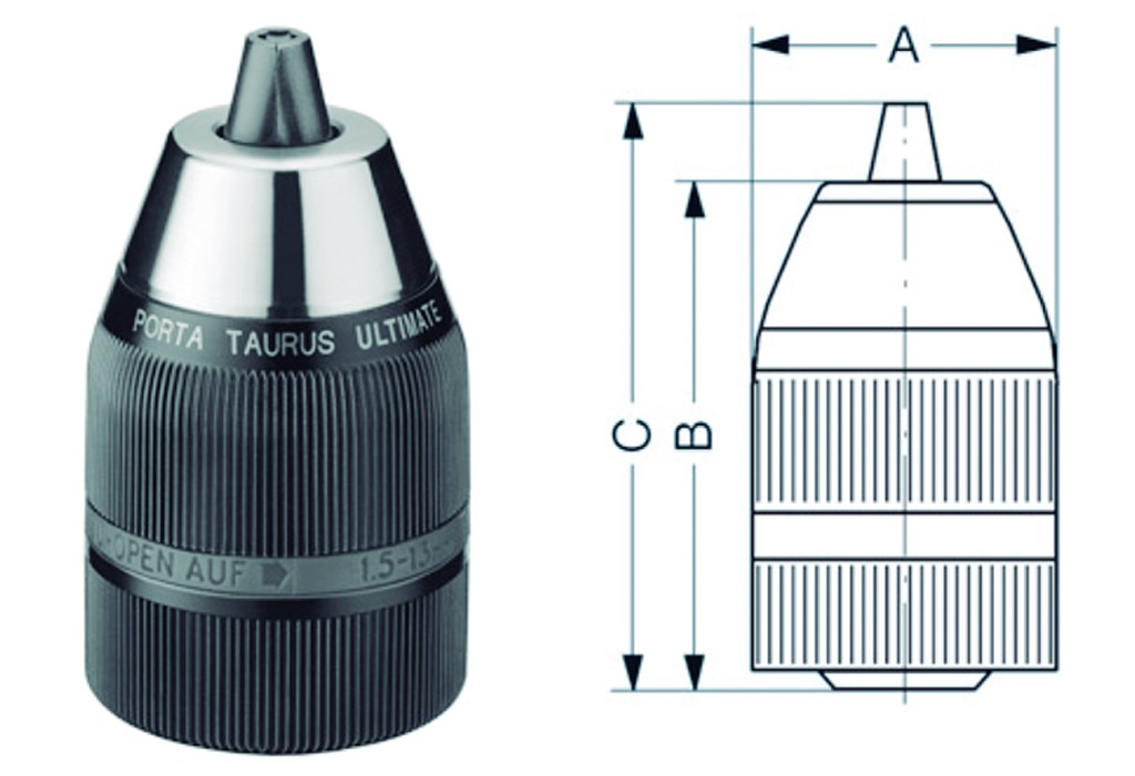 PORTABROCAS LD METAL 1.5-13MM.1/2"X20H