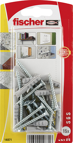 fischer Taco de expansión S 6 con tornillo