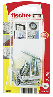 fischer Taco de expansión S 6 WH con alcayata