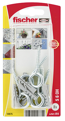fischer Taco de expansión S 6 OH con gancho de ojo