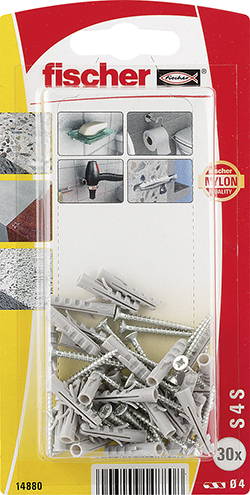 fischer Taco de expansión S 4 con tornillo