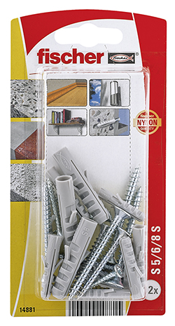 fischer Taco de expansión S 5 / 6 / 8 con tornillo