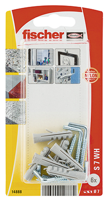 fischer Taco de expansión S 7 WH con alcayata