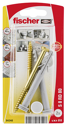 Fijación para sanitarios fischer S 8 RD 80 K