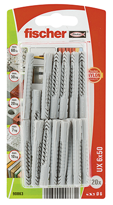 Taco universal Fischer UX 6 x 50 K sin reborde