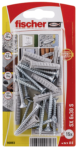 Taco de expansión Fischer SX 6 x 30 S K