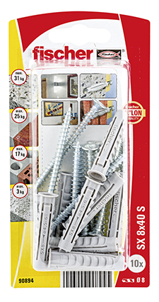 Taco de expansión Fischer SX 8 x 40 SK 