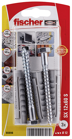 Taco de expansión Fischer SX 12 x 60 SK 