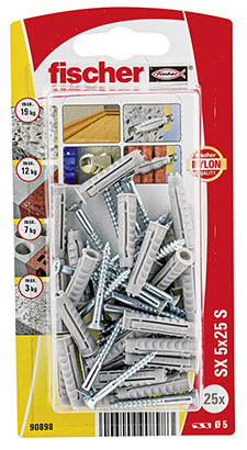 Taco de expansión fischer SX 5 x 25 GKS