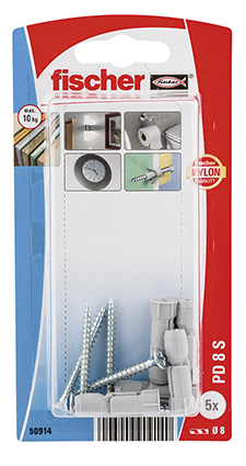 Fijación para cartón-yeso Fischer PD 8 Scon tornillo de rosca madera