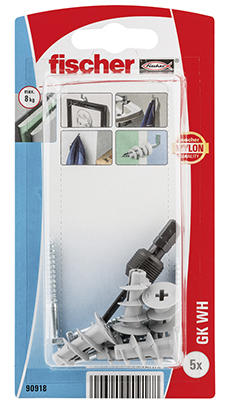 Fijación fischer para cartón-yeso GK WH con hembrilla abierta K